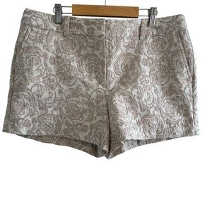Ann Taylor Loft Metallic Paisley Chino Short size 12